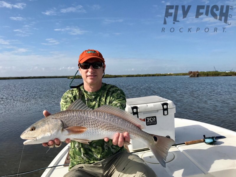 Redfish on the fly in Aransas Bay Rockport, Texas
