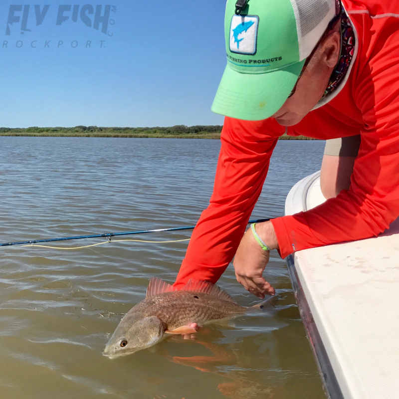 Redfishing St. Charles Bay Texas with Fly Fish Rockport