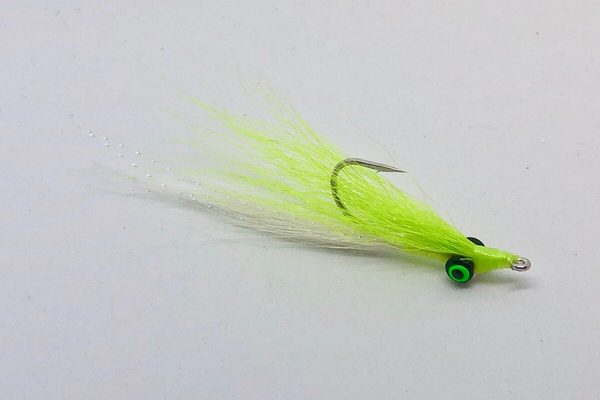 Chartreuse and White Clouser Minnow