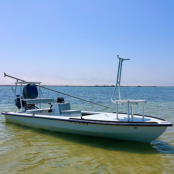 Fly shop fishing boat