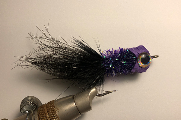 Shminnow Fly in Black for Jack Crevalle in Texas